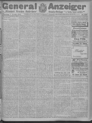 Münchner neueste Nachrichten Dienstag 17. November 1908