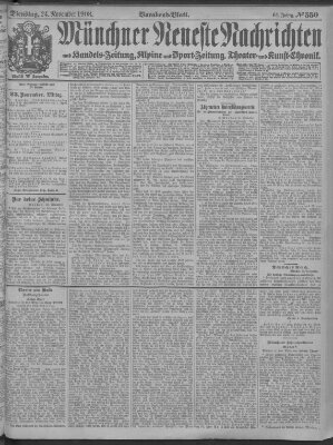 Münchner neueste Nachrichten Dienstag 24. November 1908