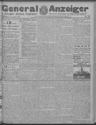 Münchner neueste Nachrichten Samstag 11. Januar 1908