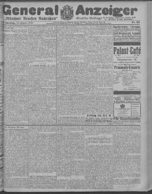 Münchner neueste Nachrichten Donnerstag 16. Januar 1908