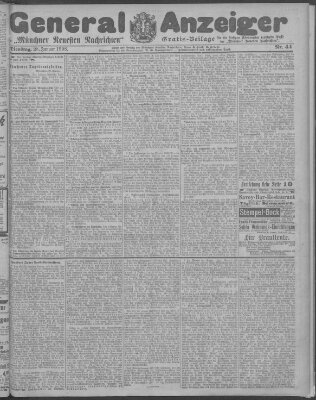 Münchner neueste Nachrichten Dienstag 28. Januar 1908