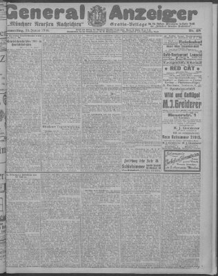 Münchner neueste Nachrichten Donnerstag 30. Januar 1908