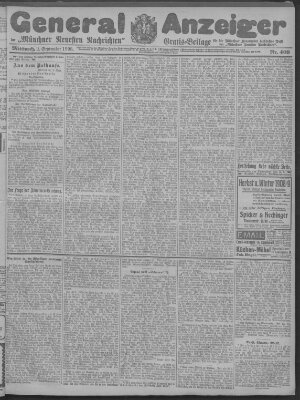 Münchner neueste Nachrichten Mittwoch 2. September 1908