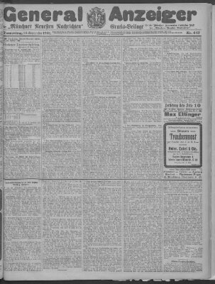 Münchner neueste Nachrichten Donnerstag 24. September 1908