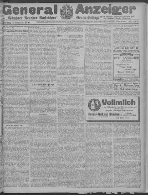 Münchner neueste Nachrichten Freitag 25. September 1908