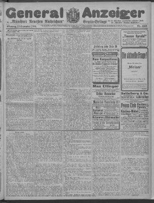 Münchner neueste Nachrichten Montag 28. September 1908