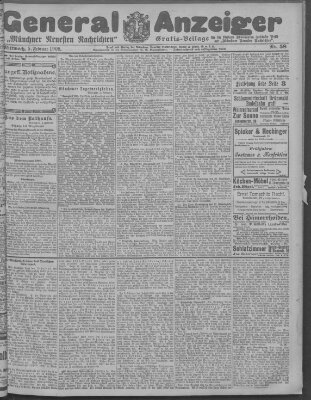 Münchner neueste Nachrichten Mittwoch 5. Februar 1908