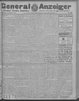 Münchner neueste Nachrichten Dienstag 11. Februar 1908