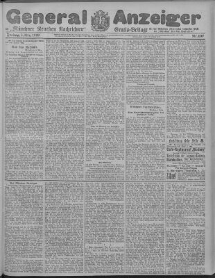 Münchner neueste Nachrichten Freitag 5. März 1909