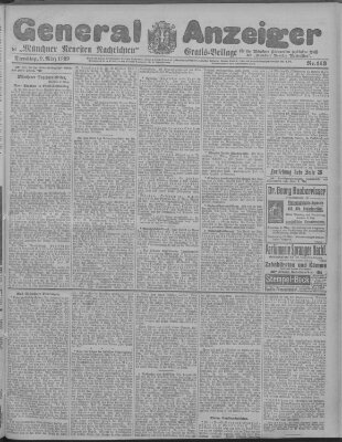 Münchner neueste Nachrichten Dienstag 9. März 1909