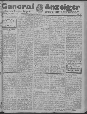 Münchner neueste Nachrichten Samstag 16. Januar 1909