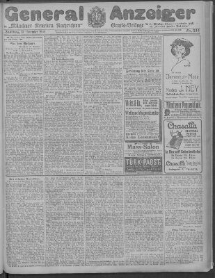 Münchner neueste Nachrichten Samstag 13. November 1909