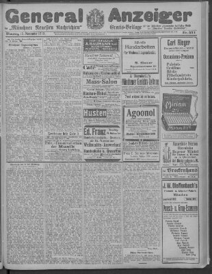 Münchner neueste Nachrichten Montag 15. November 1909