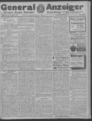 Münchner neueste Nachrichten Freitag 26. November 1909