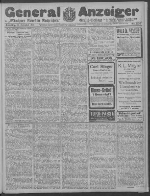 Münchner neueste Nachrichten Samstag 27. November 1909