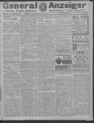 Münchner neueste Nachrichten Dienstag 30. November 1909