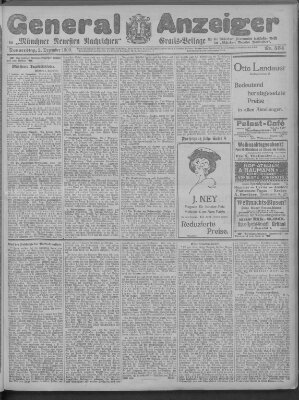 Münchner neueste Nachrichten Donnerstag 2. Dezember 1909