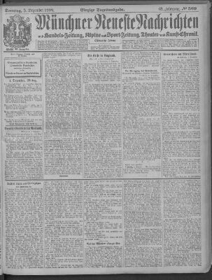 Münchner neueste Nachrichten Sonntag 5. Dezember 1909