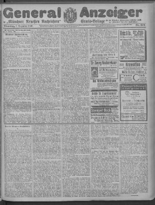 Münchner neueste Nachrichten Dienstag 7. Dezember 1909