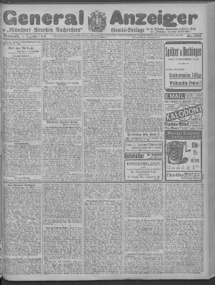 Münchner neueste Nachrichten Mittwoch 15. Dezember 1909