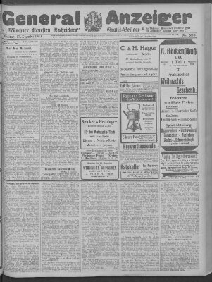 Münchner neueste Nachrichten Freitag 17. Dezember 1909