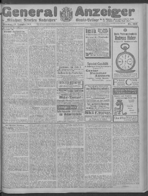 Münchner neueste Nachrichten Dienstag 21. Dezember 1909