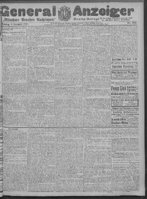 Münchner neueste Nachrichten Montag 4. November 1907