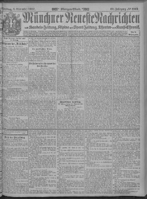 Münchner neueste Nachrichten Freitag 8. November 1907