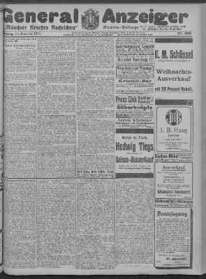 Münchner neueste Nachrichten Montag 18. November 1907