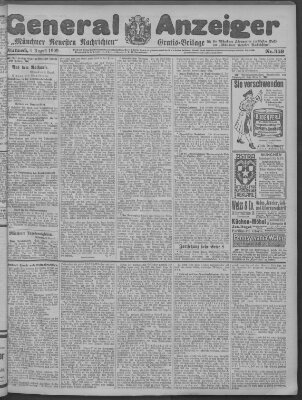 Münchner neueste Nachrichten Mittwoch 4. August 1909