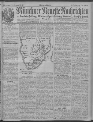 Münchner neueste Nachrichten Dienstag 24. August 1909