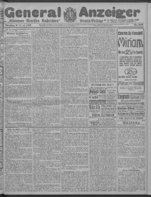 Münchner neueste Nachrichten Montag 30. August 1909