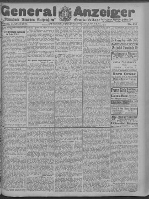 Münchner neueste Nachrichten Montag 14. Oktober 1907