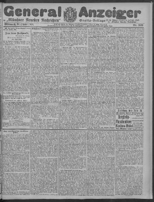 Münchner neueste Nachrichten Mittwoch 30. Oktober 1907