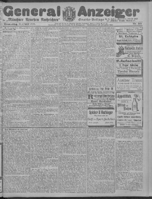 Münchner neueste Nachrichten Donnerstag 31. Oktober 1907