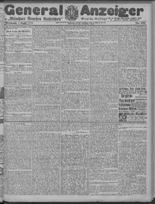 Münchner neueste Nachrichten Mittwoch 7. August 1907