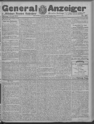 Münchner neueste Nachrichten Freitag 9. August 1907