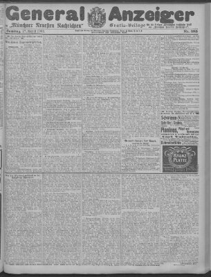 Münchner neueste Nachrichten Samstag 17. August 1907