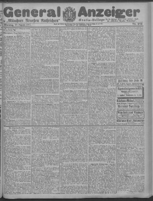 Münchner neueste Nachrichten Montag 19. August 1907