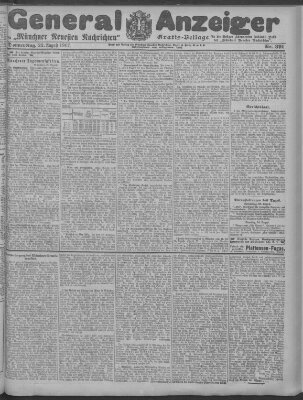 Münchner neueste Nachrichten Donnerstag 22. August 1907