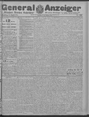 Münchner neueste Nachrichten Samstag 24. August 1907