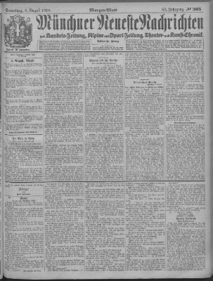 Münchner neueste Nachrichten Samstag 6. August 1910