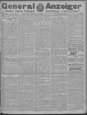 Münchner neueste Nachrichten Samstag 6. August 1910