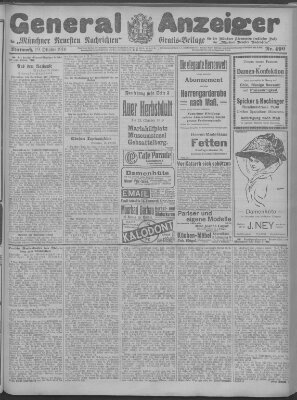 Münchner neueste Nachrichten Mittwoch 19. Oktober 1910