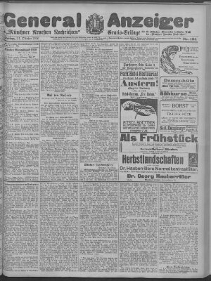 Münchner neueste Nachrichten Freitag 21. Oktober 1910