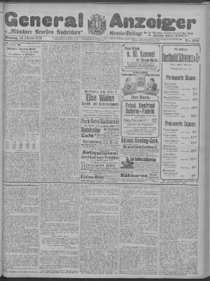 Münchner neueste Nachrichten Montag 24. Oktober 1910