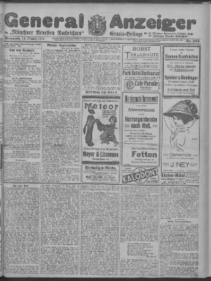 Münchner neueste Nachrichten Mittwoch 26. Oktober 1910