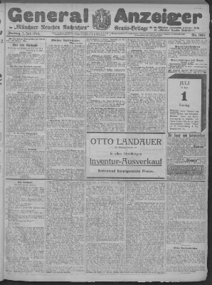 Münchner neueste Nachrichten Freitag 1. Juli 1910