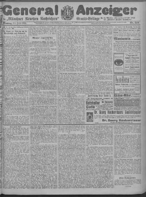 Münchner neueste Nachrichten Montag 11. Juli 1910