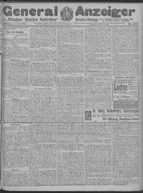 Münchner neueste Nachrichten Freitag 15. Juli 1910